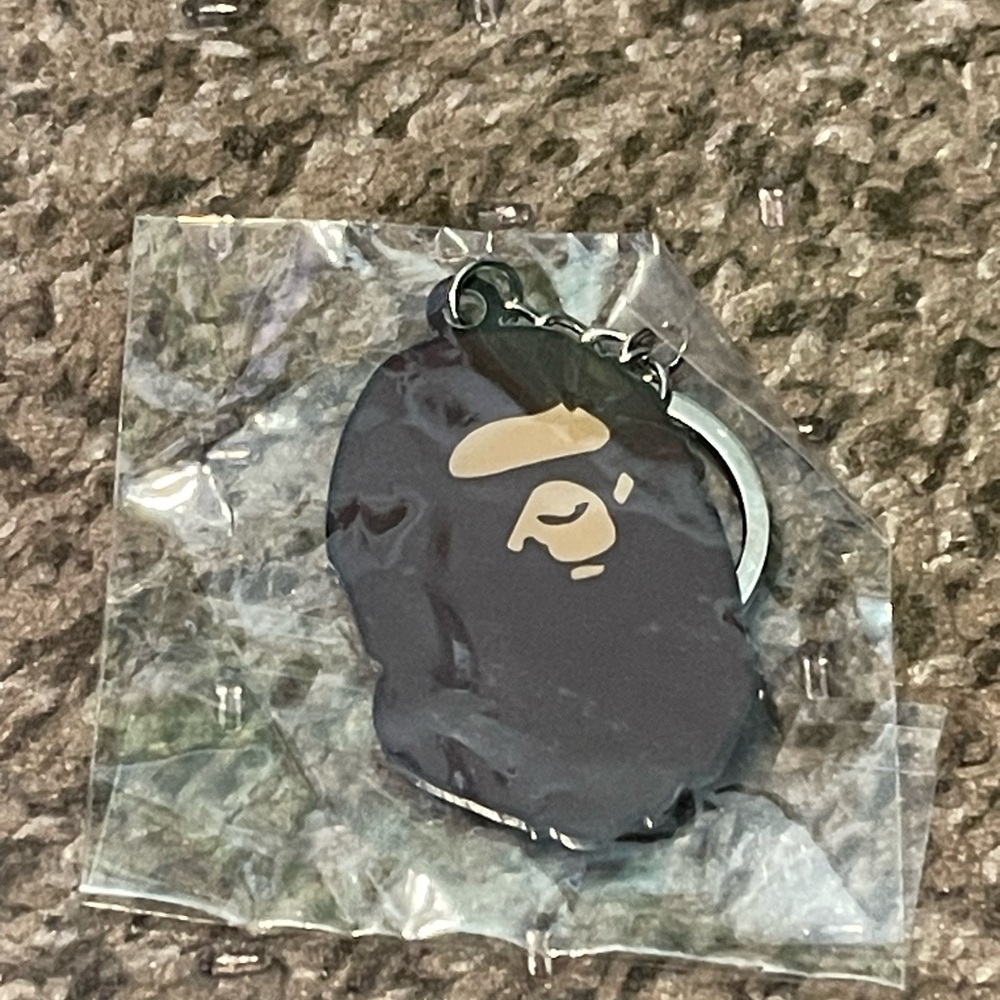 Bape Head Black and Tan Keychain